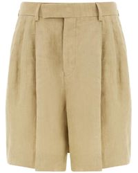 Ferragamo - Linen Bermuda Shorts - Lyst
