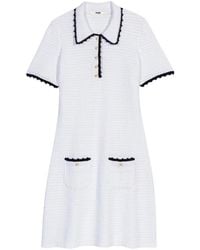 Maje - Contrast-Trim Mini Dress - Lyst