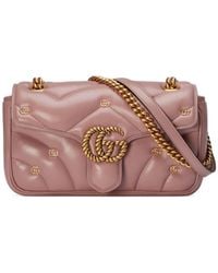 Gucci - Petit sac porté épaule à motif GG Marmont - Lyst