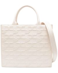 Elisabetta Franchi - Embossed-Monogram Tote Bag - Lyst