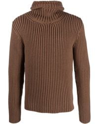 Lanvin - Ribbed-Knit Hooded Jumper - Lyst