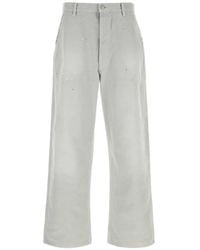Maison Margiela - Light Grey Cotton Pant - Lyst