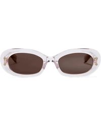 Balmain - Chain-Link Oval-Frame Sunglasses - Lyst