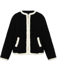 Moschino - Cable-Knit Elbow-Patch Jacket - Lyst