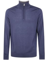 Paul Smith - Merino Quarter-Zip Sweater - Lyst