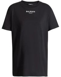 Balmain - Logo Cotton T-Shirt - Lyst