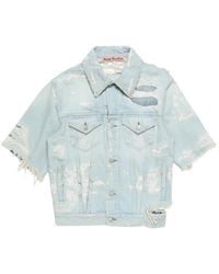 Acne Studios - Distressed Denim Jacket - Lyst