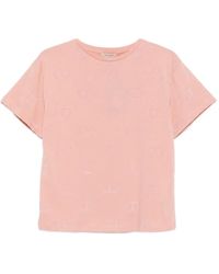 Twinset - Logo-Pattern T-Shirt - Lyst