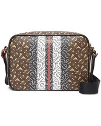 Burberry Kuriertasche mit Monogrammmuster - Braun
