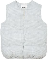 Sunnei - Checked Puffy Gilet - Lyst