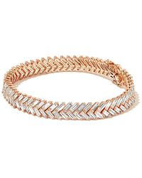 Anita Ko - 18kt Rose Gold Zipper Diamond Tennis Bracelet - Lyst