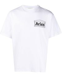 Aries - Camiseta con logo estampado - Lyst