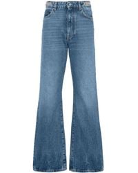 Rabanne - Signature Straight-Leg-Jeans mit hohem Bund - Lyst