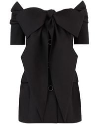 Nina Ricci - Off-Shoulder Wool Gabardine Jacket - Lyst