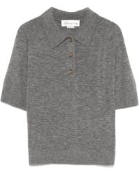 Victoria Beckham - Fine-Knit Polo Shirt - Lyst