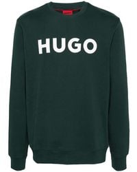 HUGO - Sweatshirt Mit Logo-Print - Lyst