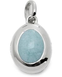 Monica Vinader - March Aquamarine Locket Necklace - Lyst