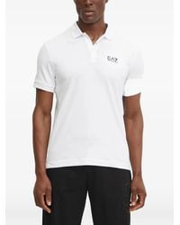EA7 - Logo-Print Short-Sleeve Polo Shirt - Lyst