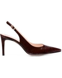Stuart Weitzman - Power Slingback Pumps Mit Kroko-Effekt - Lyst