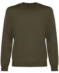Drumohr - Knitted Crew Neck Jumper - Lyst