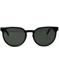 Ferragamo Eyewear - Lunettes De Soleil Gancini À Monture Ronde - Lyst