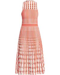 Jonathan Simkhai - Nash Cut-out Stripe-pattern Midi Dress - Lyst