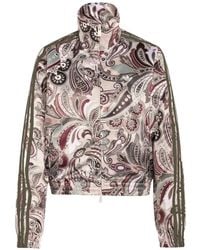 adidas - Liberty London Firebird Satin Track Top - Lyst