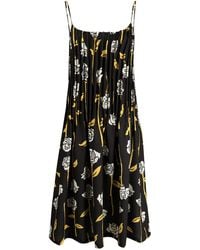 Opening Ceremony - Rose-print Pleated Dress - Lyst