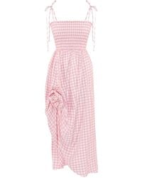 Sleeper - Atlanta Jurk Met Gingham Ruit En Roosdetail - Lyst
