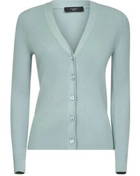 Weekend by Maxmara - Cárdigan de canalé con cuello en v - Lyst
