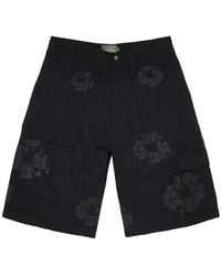 DENIM TEARS - Mono Wreath Cargo Shorts - Lyst