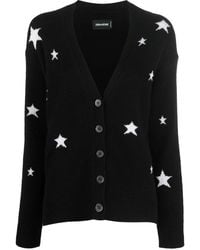 Zadig & Voltaire Jim Crystal-embellished Cashmere Cardigan in Black ...