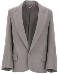 Victoria Beckham - Peak-Lapels Wool Blazer - Lyst