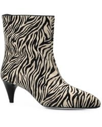 Isabel Marant - Jiry Zebra-Print Ankle Boots - Lyst