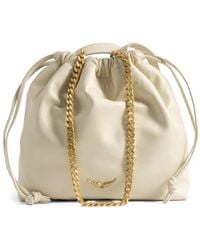 Zadig & Voltaire - Chain-Embellished Drawstring Bag - Lyst