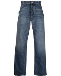 Bottega Veneta - High-Waist-Jeans mit mittlerer Waschung - Lyst