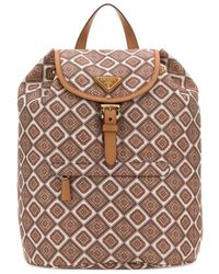 Prada - Mochila Con Motivo Geométrico - Lyst