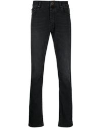 Moorer - Embroidered-logo Tapered-leg Jeans - Lyst