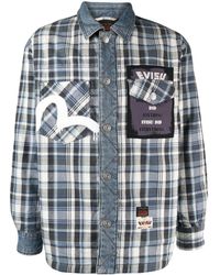 Evisu - Seagull And Poster Print Padded Shirt Jacket - Lyst