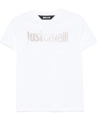 Just Cavalli - T-Shirt À Logo Clouté - Lyst