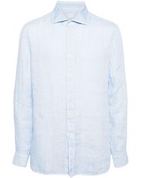 120% Lino - Long-sleeved Linen Shirt - Lyst