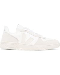 Veja - Https://www.trouva.com/it/products/-white-natural-pierre-v-10-suede-and-mesh-basketball-sneaker - Lyst