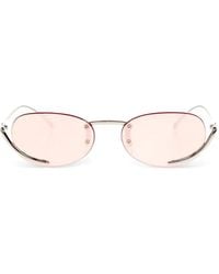 DIESEL - Lunettes De Soleil À Monture Ovale - Lyst