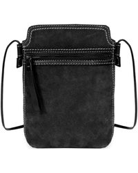 Dries Van Noten - Stitching Suede Phone Pouch - Lyst