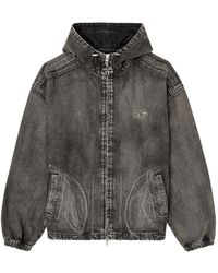 DIESEL - X Thug Club Hooded Denim Jacket - Lyst