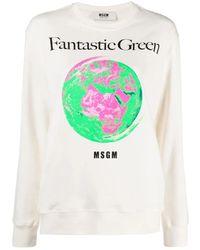MSGM - Sweater Met Print - Lyst