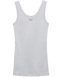 Prada - Ribbed Knit Tank Top - Lyst