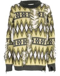 Laneus - Pullover Mit Fransen - Lyst