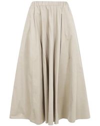 Aspesi - Elasticated-Waist Corduroy Midi Skirt - Lyst