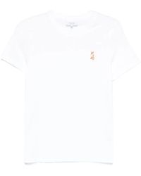 Maison Kitsuné - Standing Fox T-Shirt Met Borduurwerk - Lyst